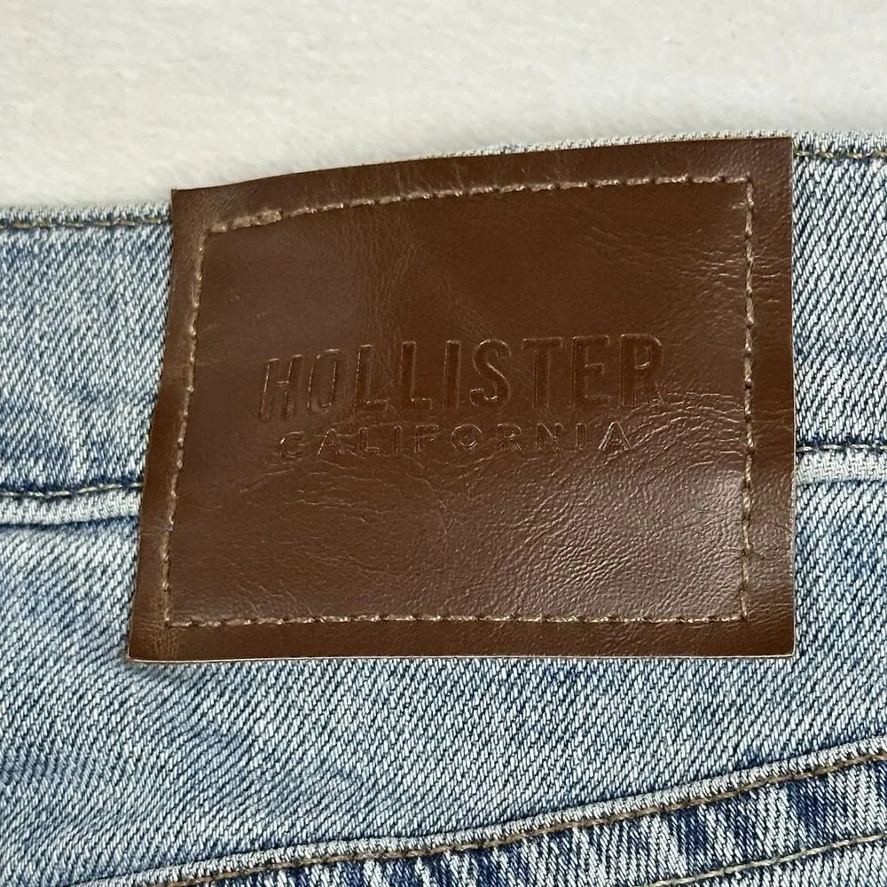 Hollister Epic Flex Boot Jeans Mens 36x30 Light Blue Bootcut Stretch‎ Denim